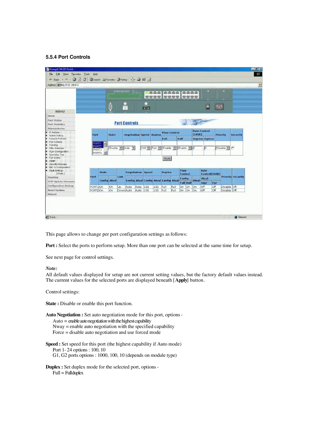 Xerox NS-2260 operation manual Port Controls 