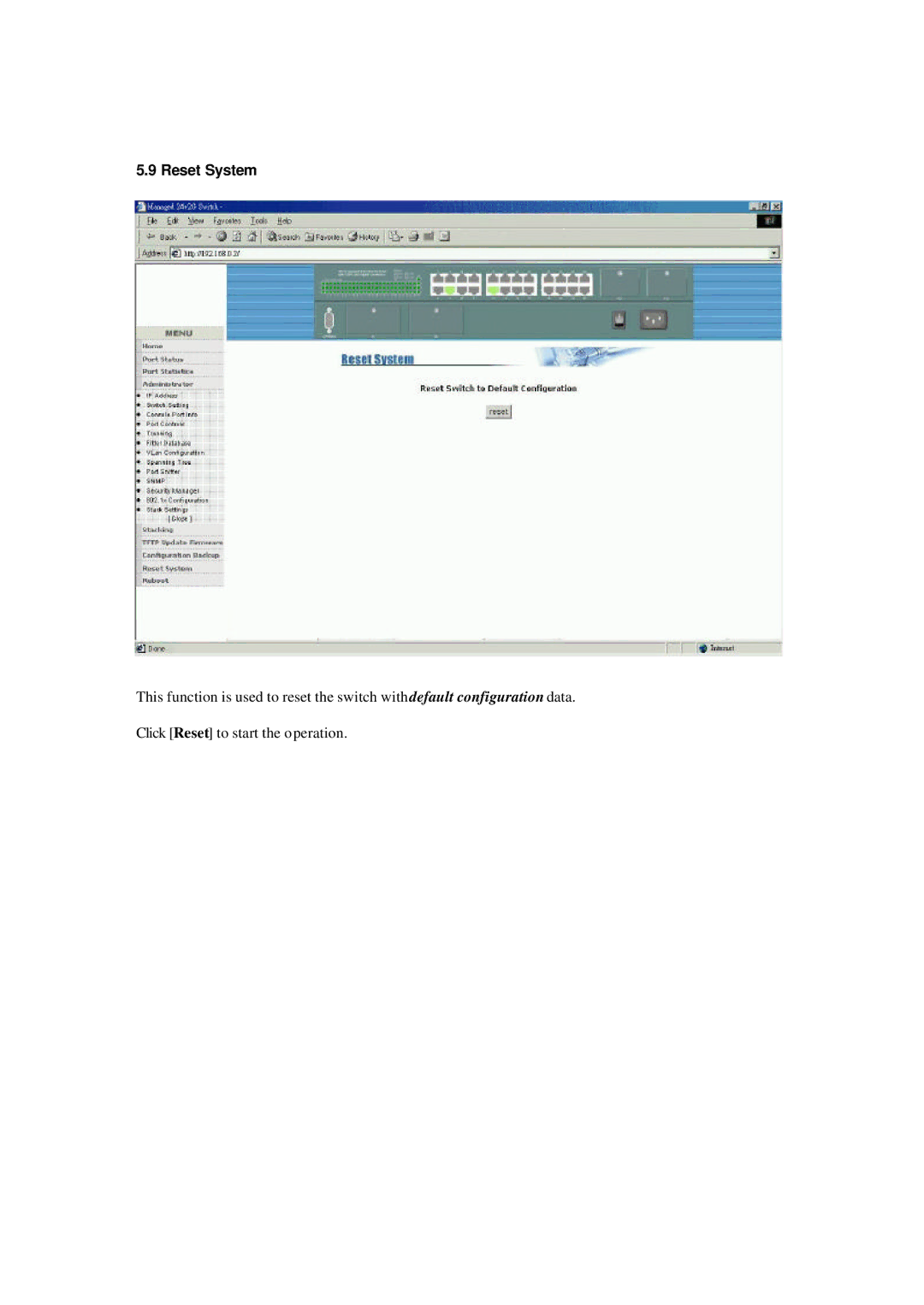 Xerox NS-2260 operation manual Reset System 