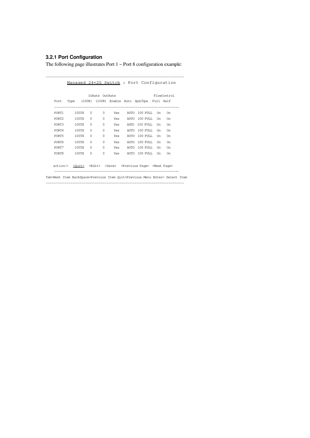 Xerox NS-2260 operation manual Managed 24+2G Switch Port Configuration 