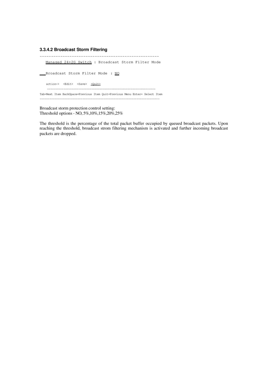 Xerox NS-2260 operation manual Broadcast Storm Filtering 