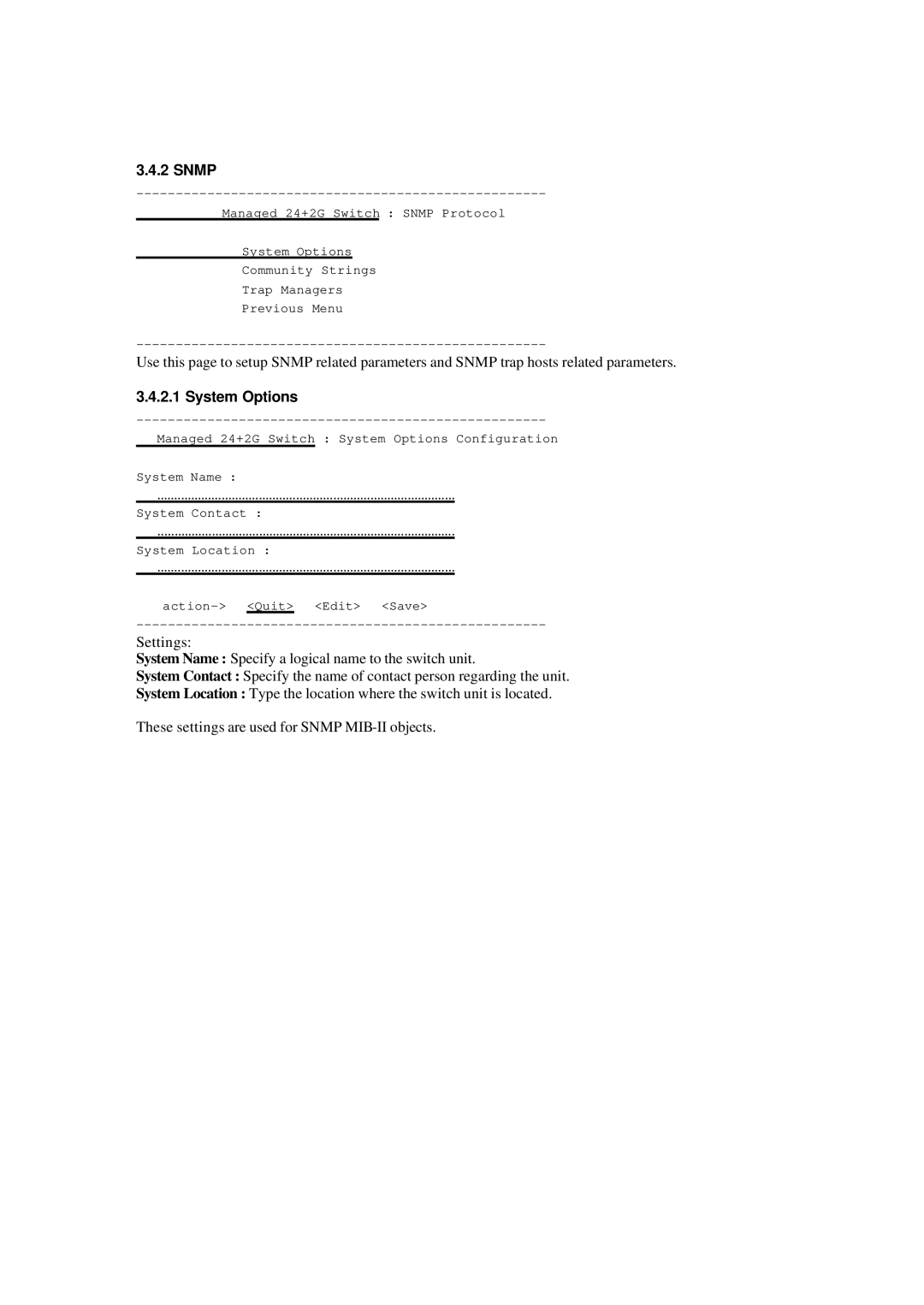 Xerox NS-2260 operation manual Snmp, System Options 