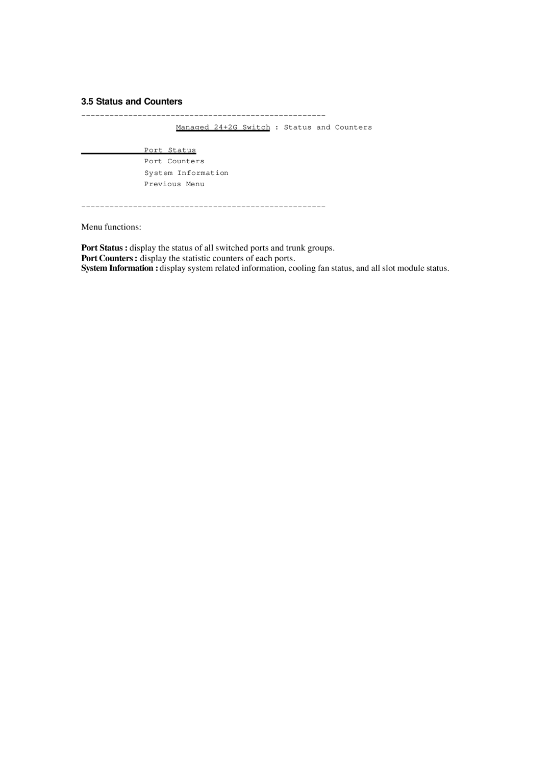 Xerox NS-2260 operation manual Status and Counters 