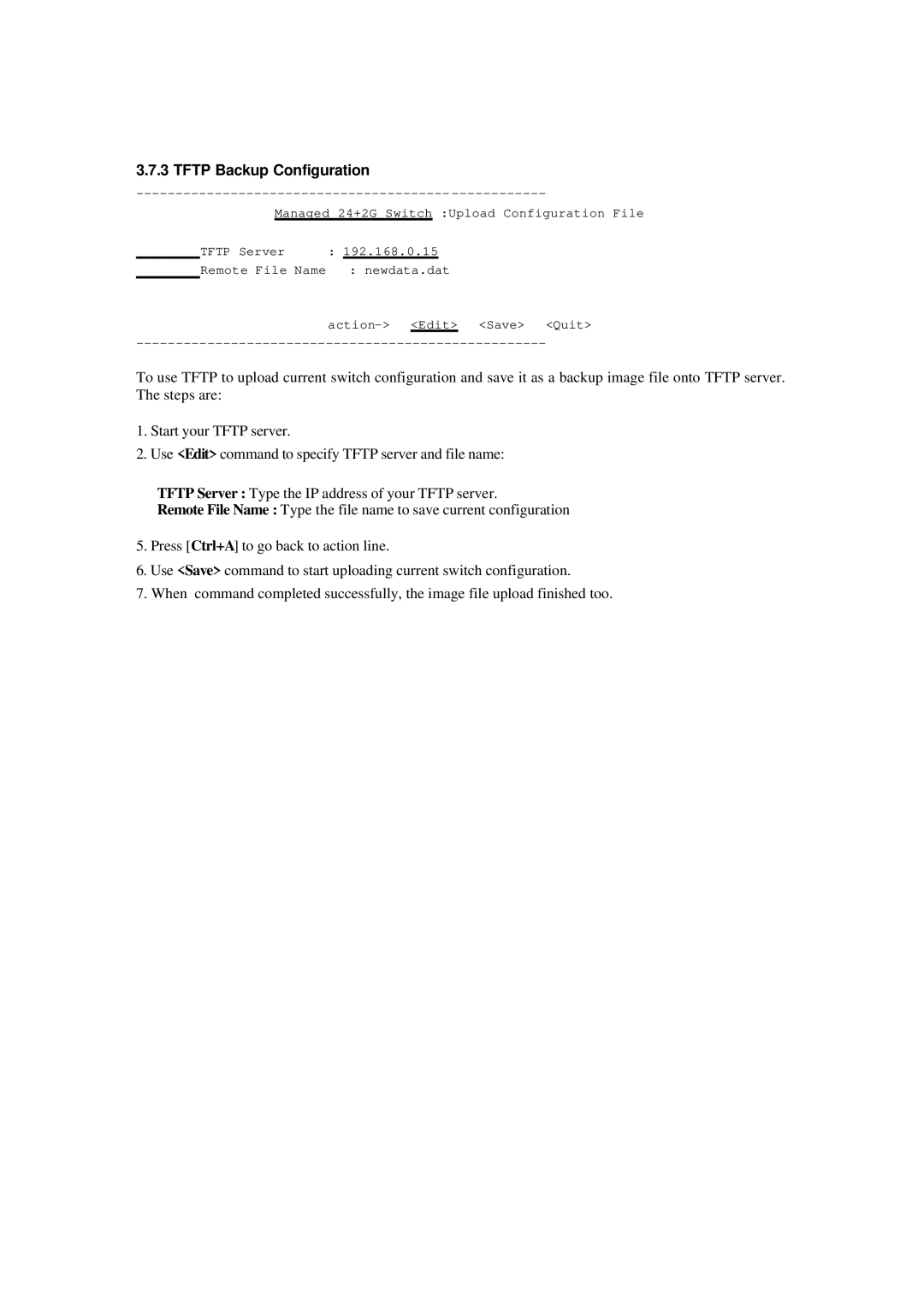 Xerox NS-2260 operation manual Tftp Backup Configuration 