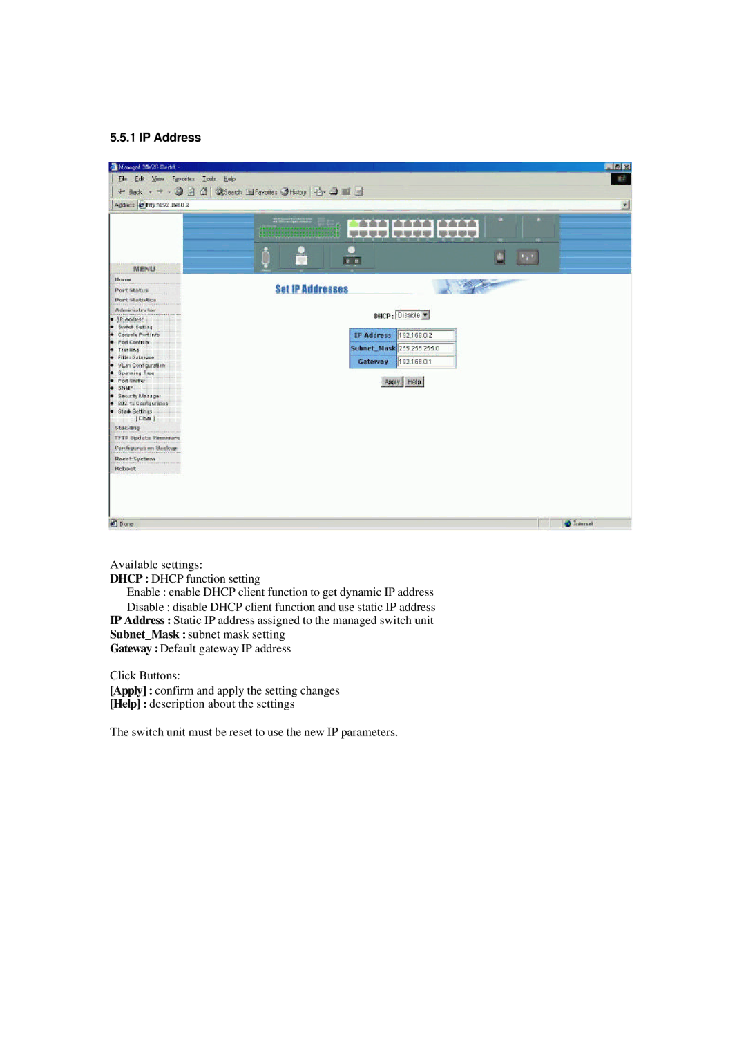 Xerox NS-2260 operation manual IP Address 