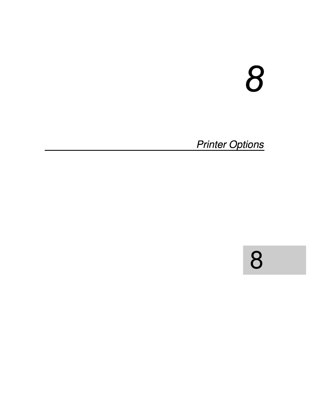 Xerox P12 manual Printer Options 