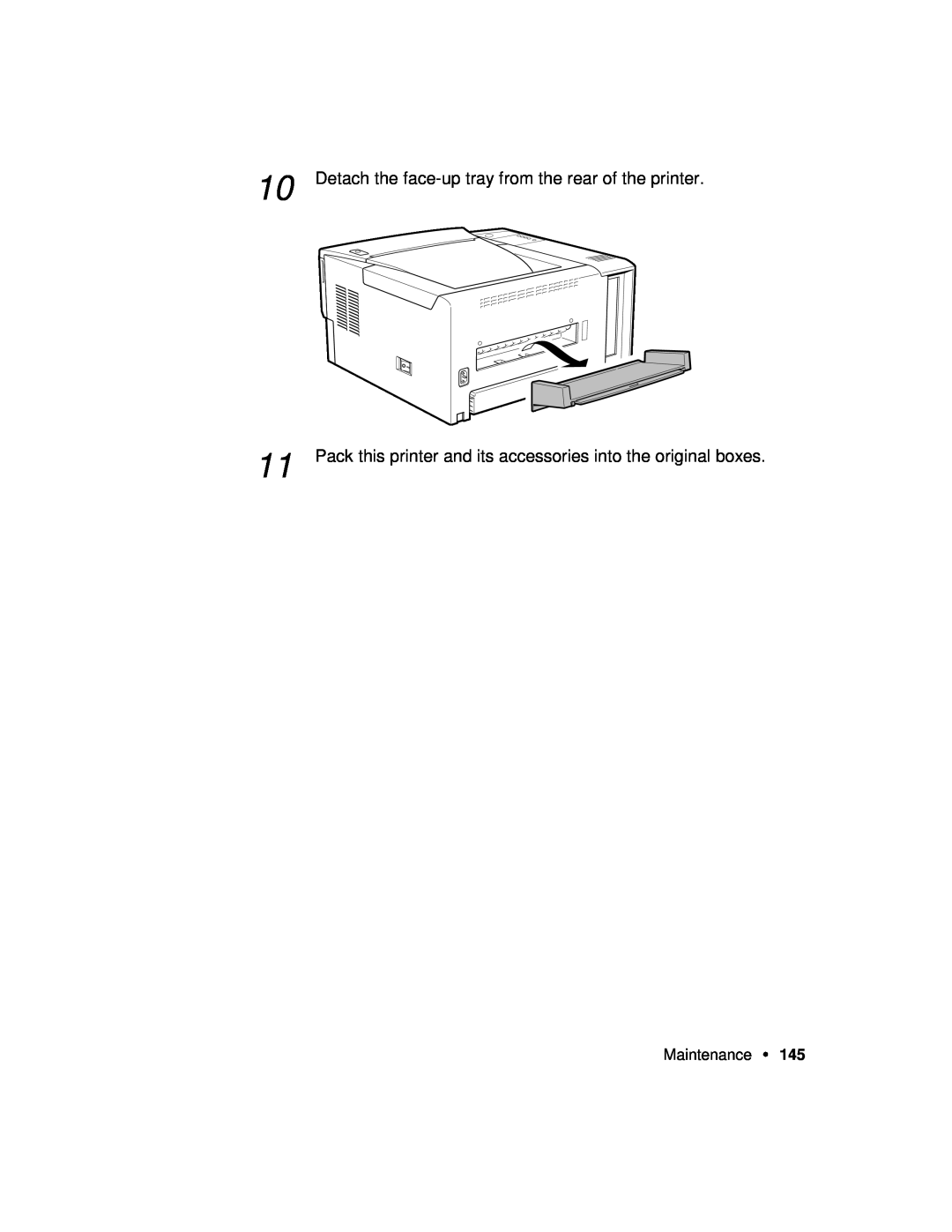 Xerox P12 manual Detach the face-up tray from the rear of the printer, Maintenance 