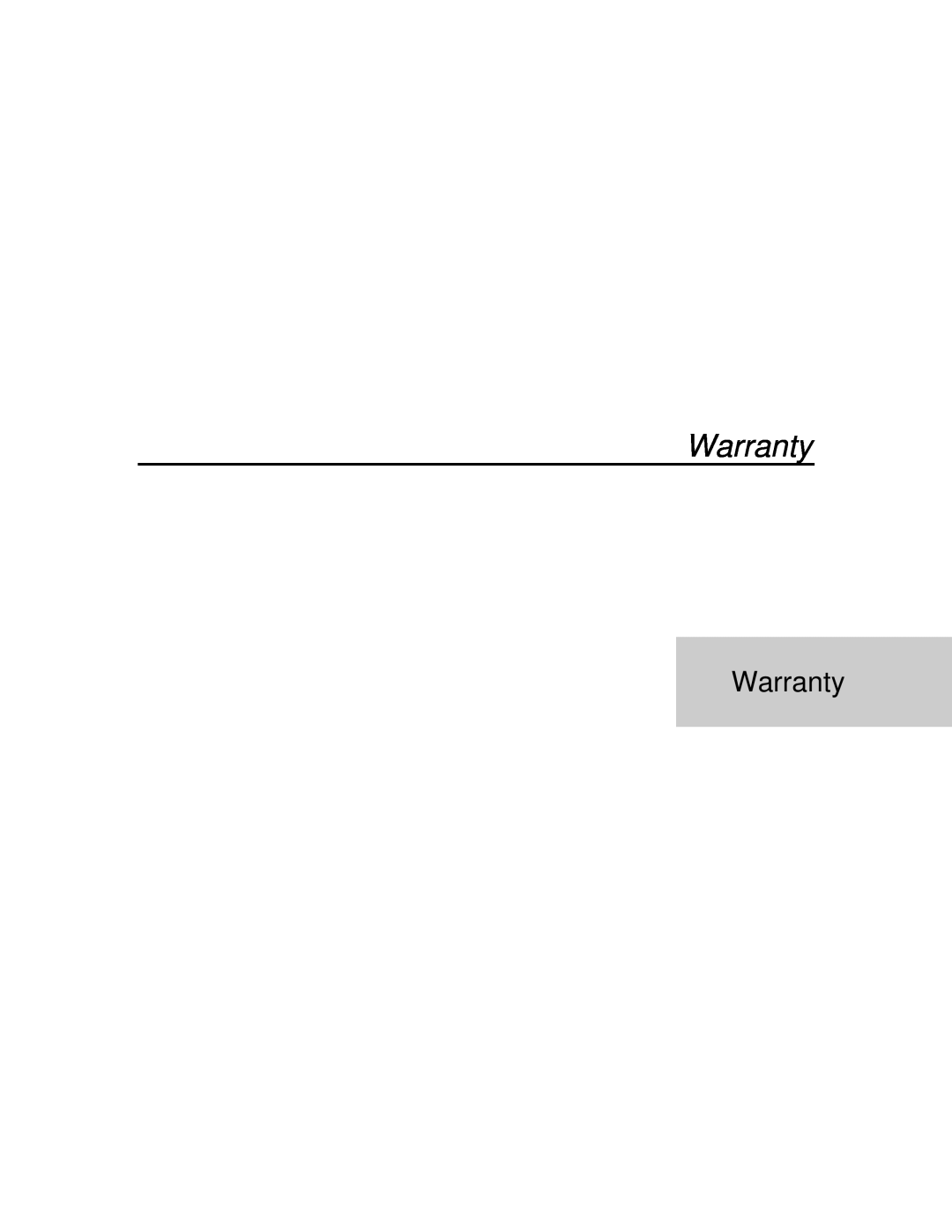 Xerox P12 manual Warranty 