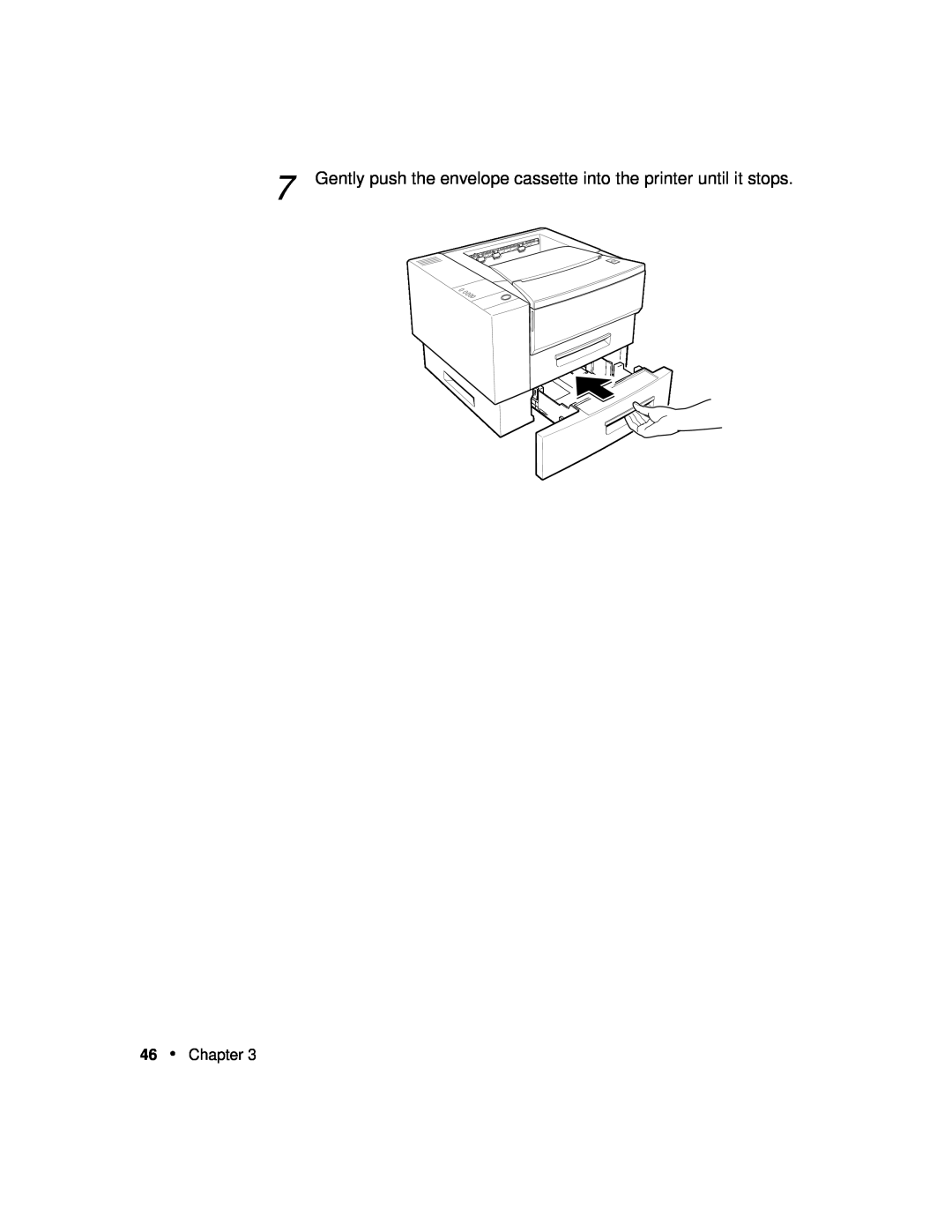 Xerox P12 manual Gently push the envelope cassette into the printer until it stops, Chapter 