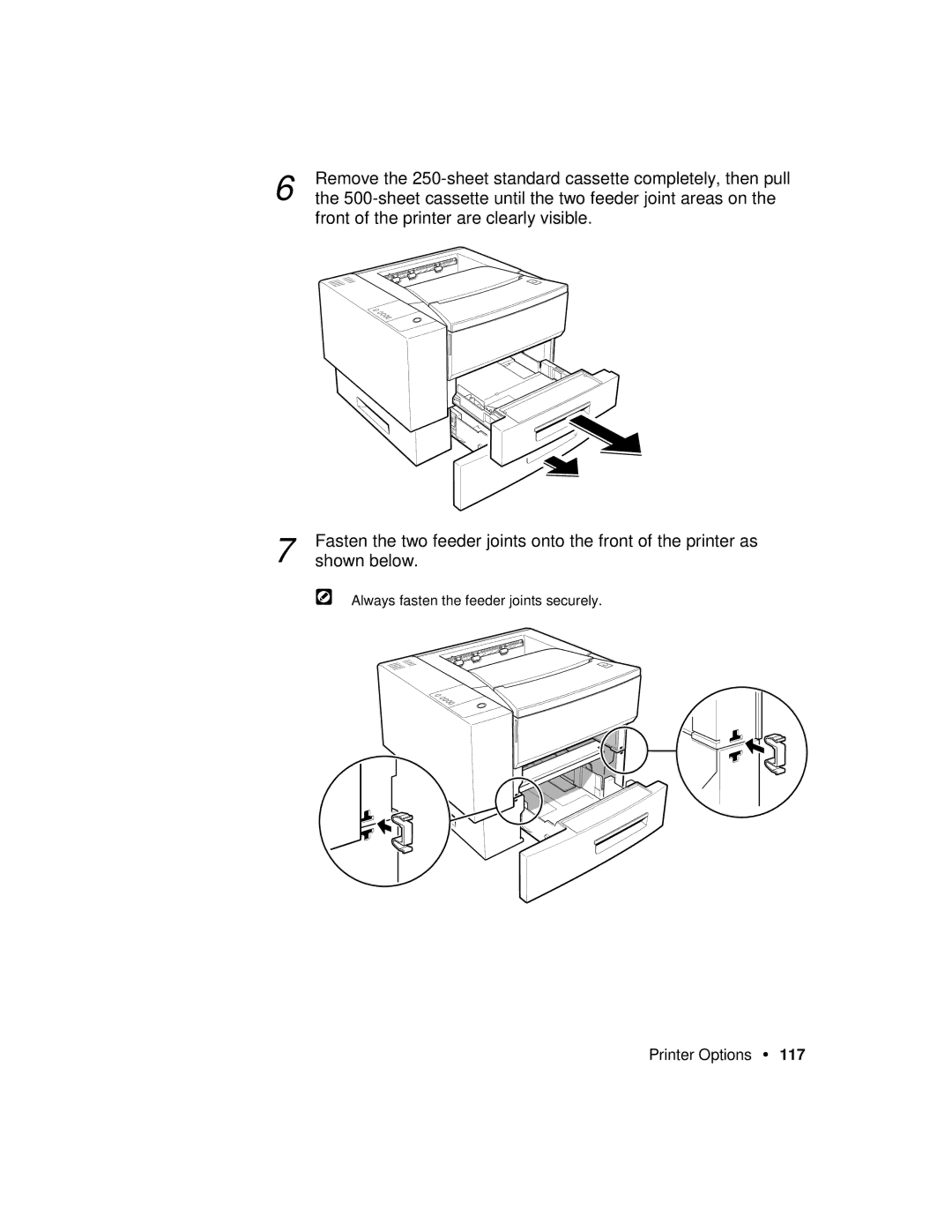 Xerox P12 manual Remove the 250-sheet standard cassette completely, then pull 