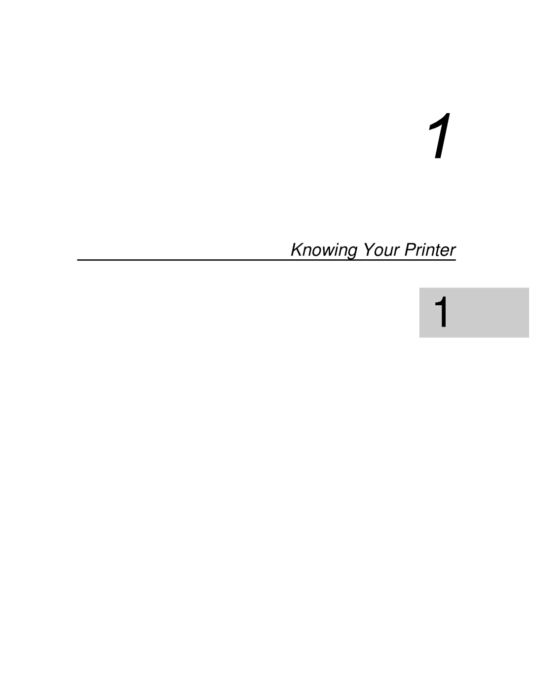 Xerox P12 manual Knowing Your Printer 