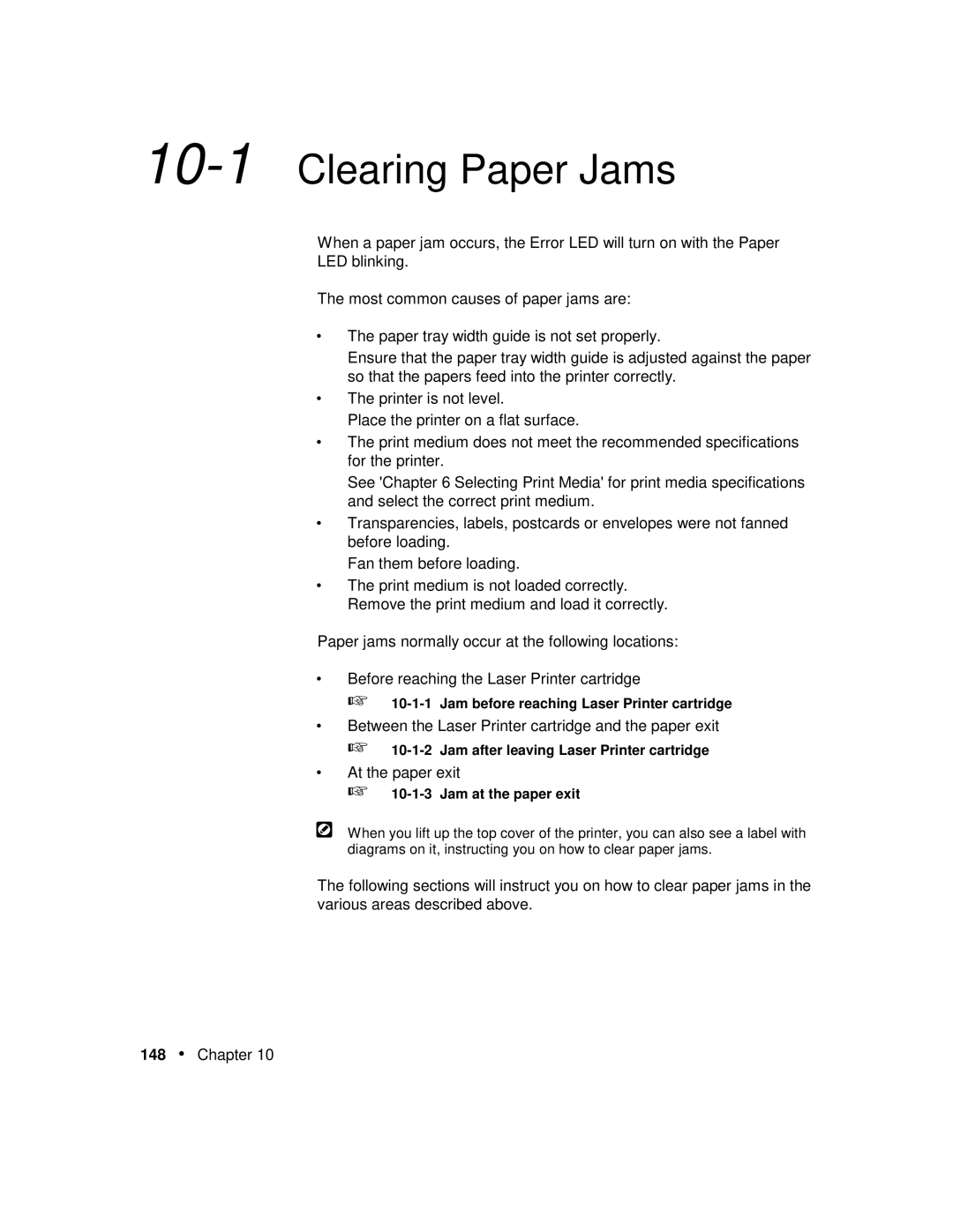 Xerox P12 manual 10-1Clearing Paper Jams, At the paper exit 