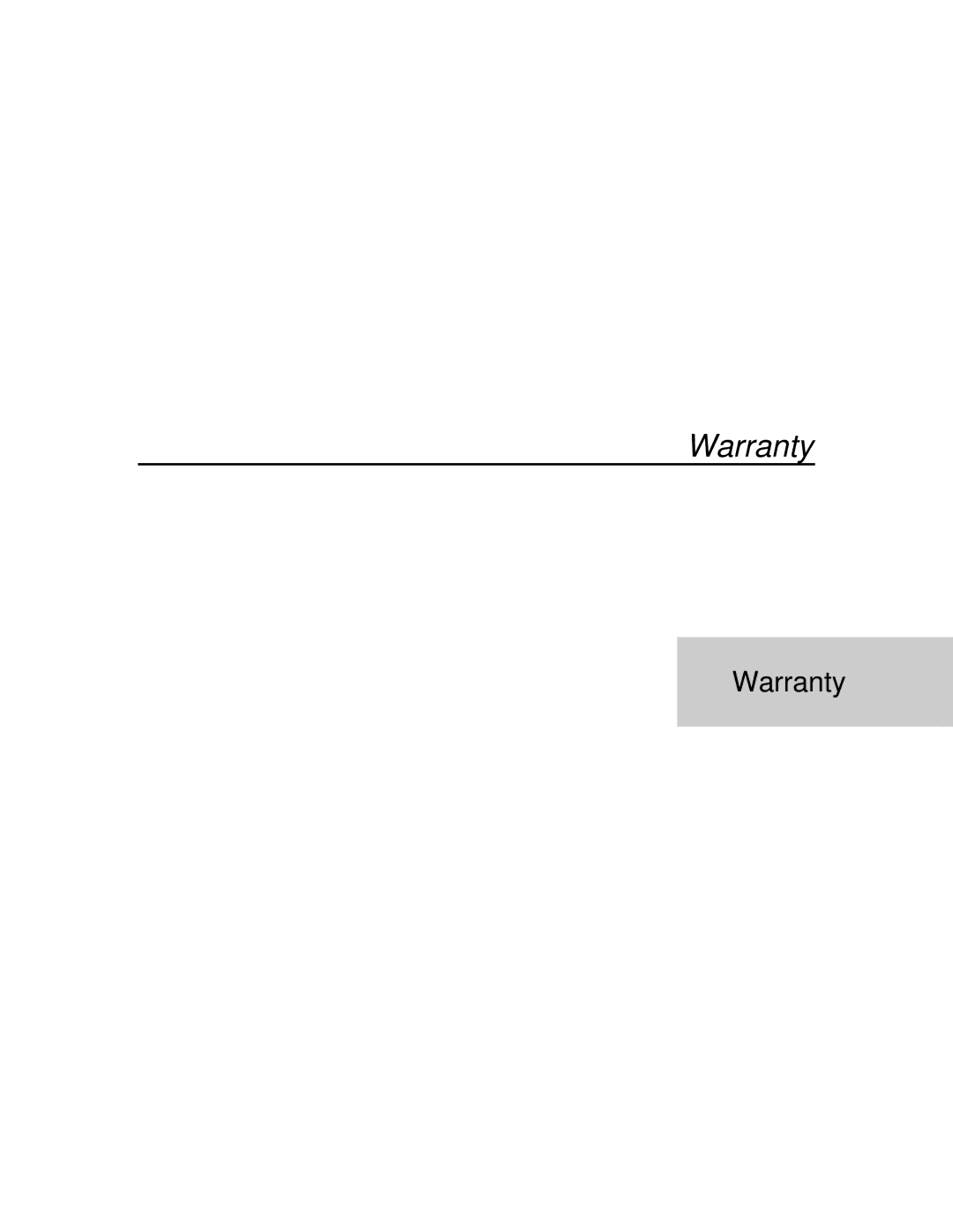 Xerox P12 manual Warranty 