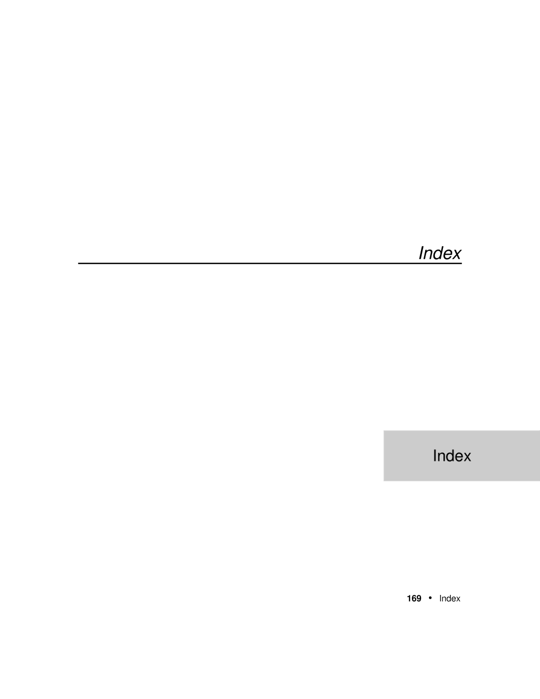 Xerox P12 manual Index 