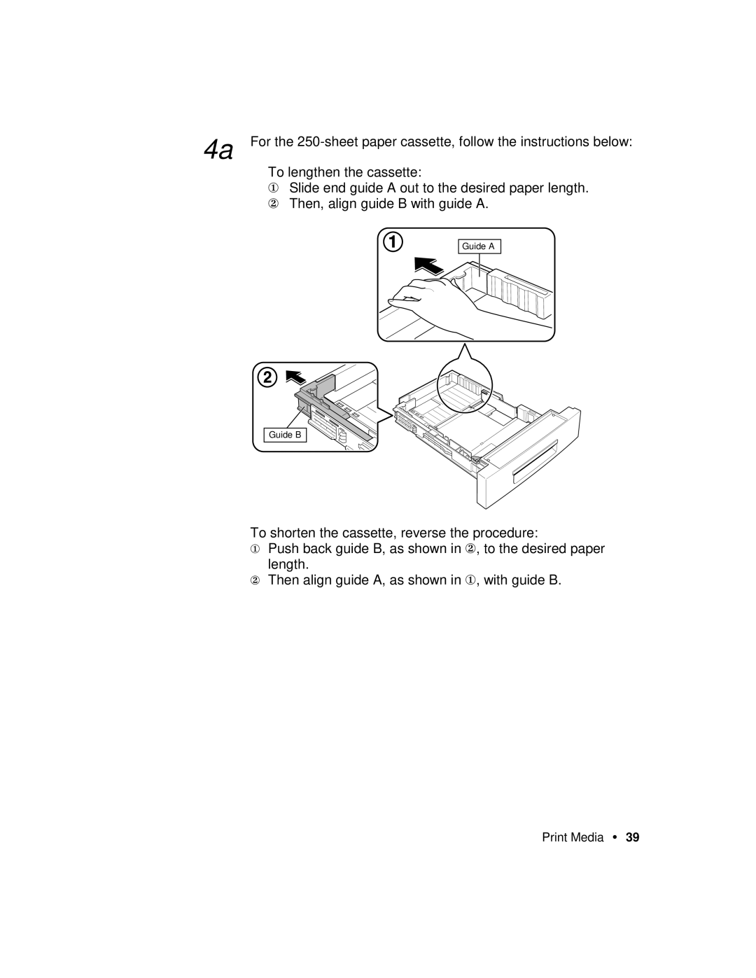 Xerox P12 manual Guide a Guide B 