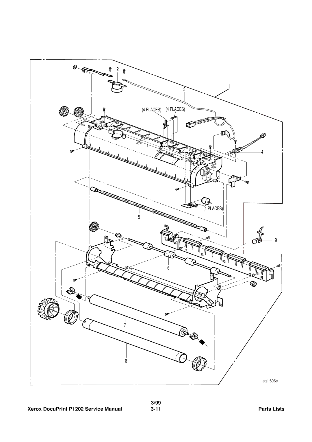 Xerox P1202 service manual Places 