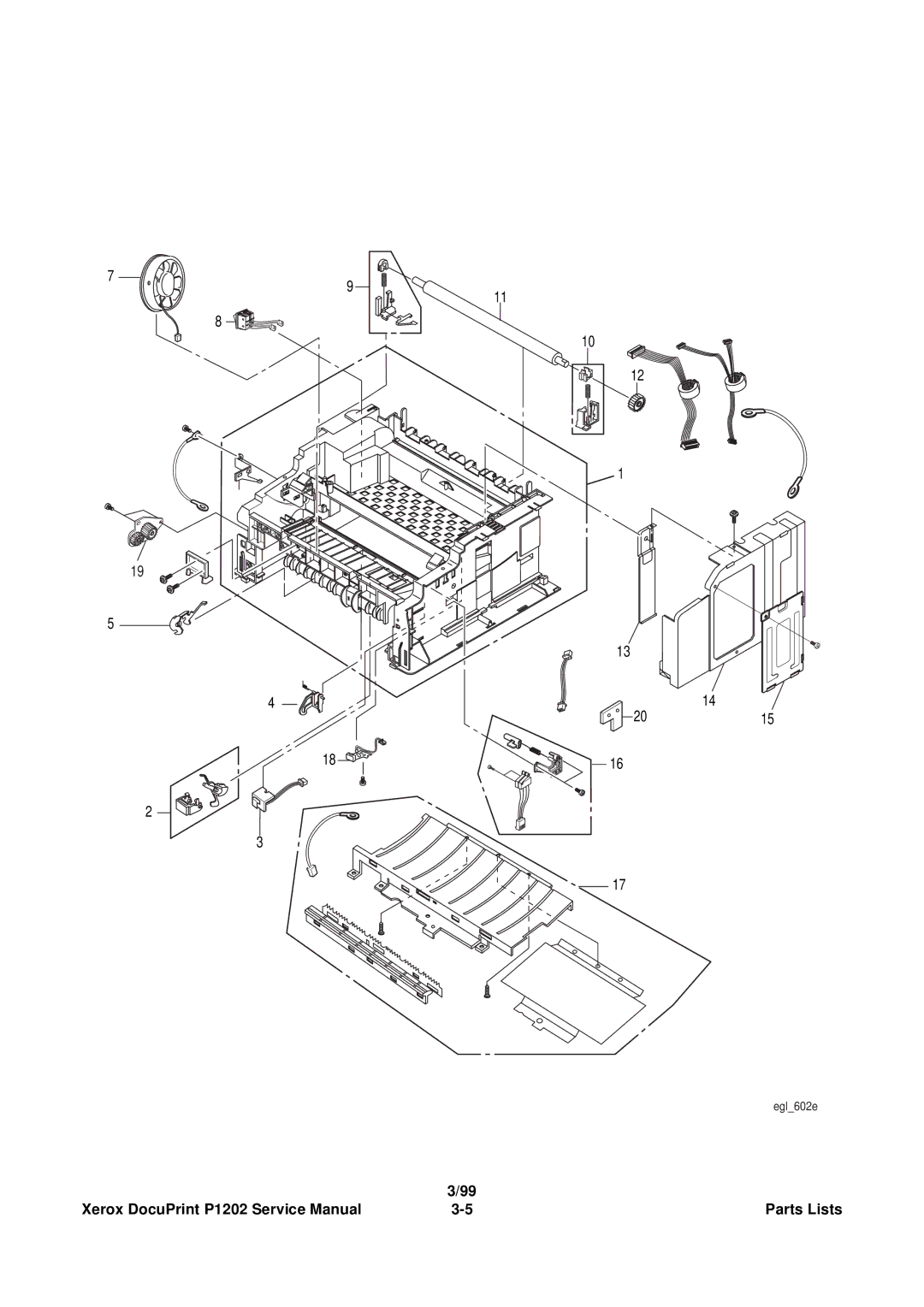 Xerox P1202 service manual Egl602de egl602e 