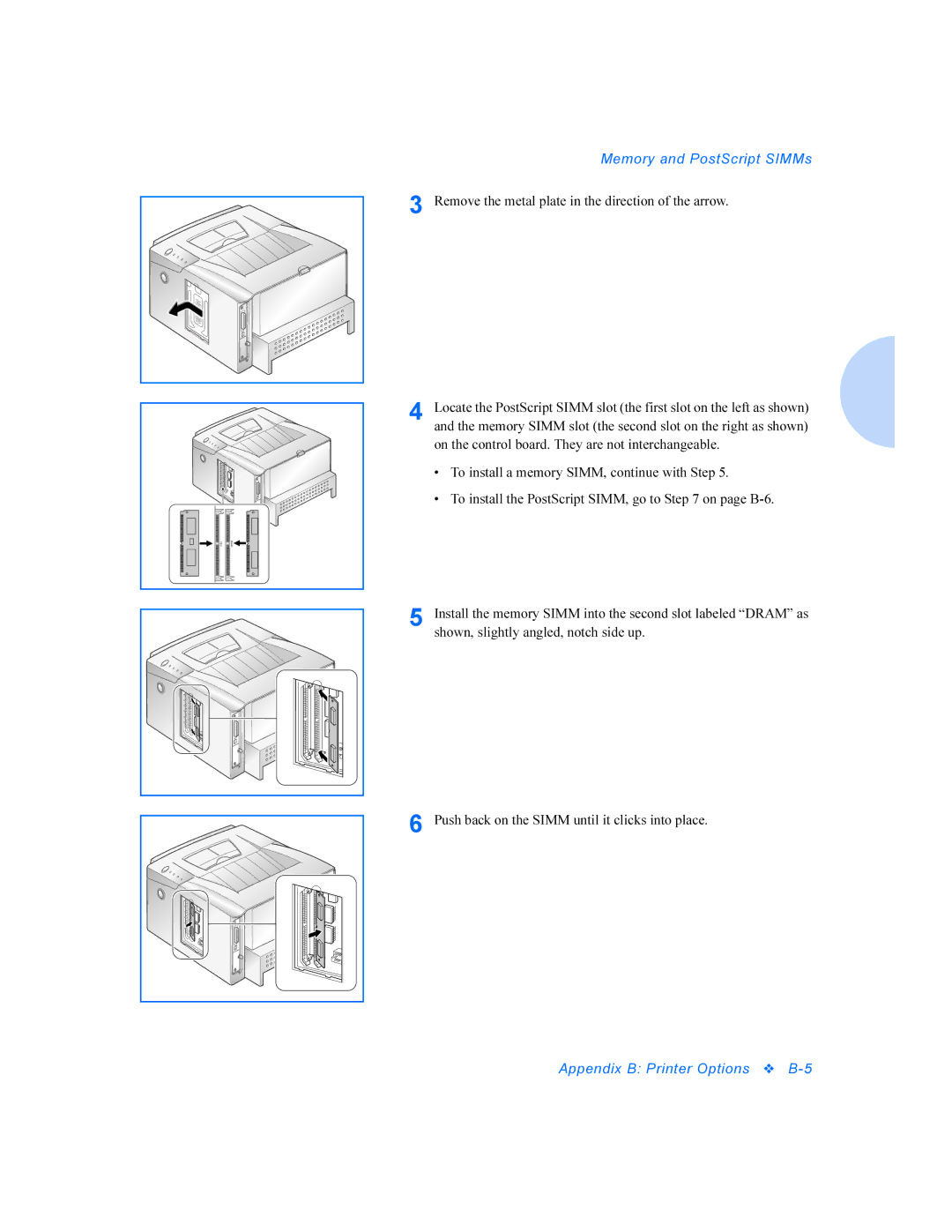 Xerox P1202 manual Remove the metal plate in the direction of the arrow 