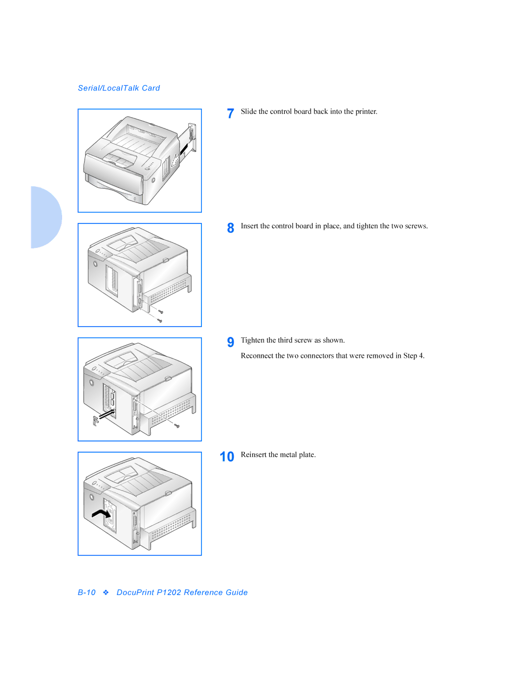 Xerox P1202 manual Open Close 