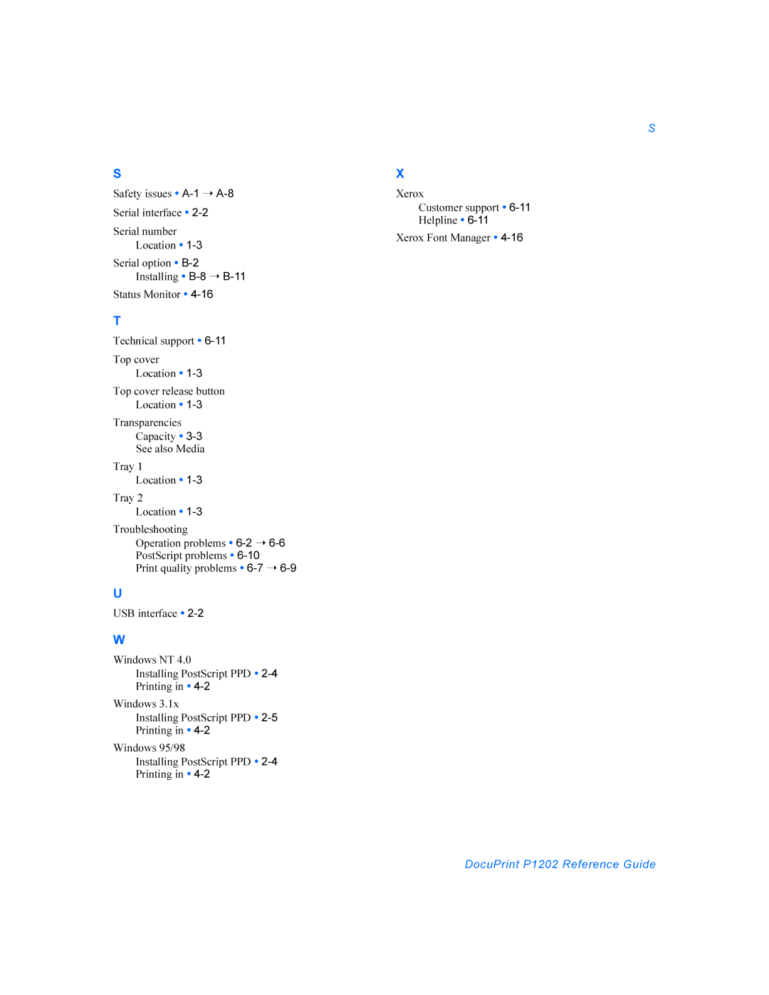 Xerox P1202 manual Safety issues A-1 