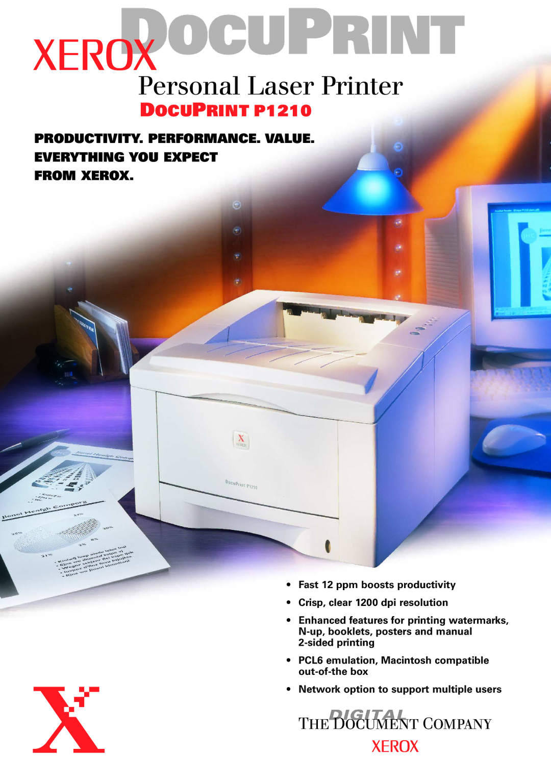 Xerox P1210 manual Docuprint 