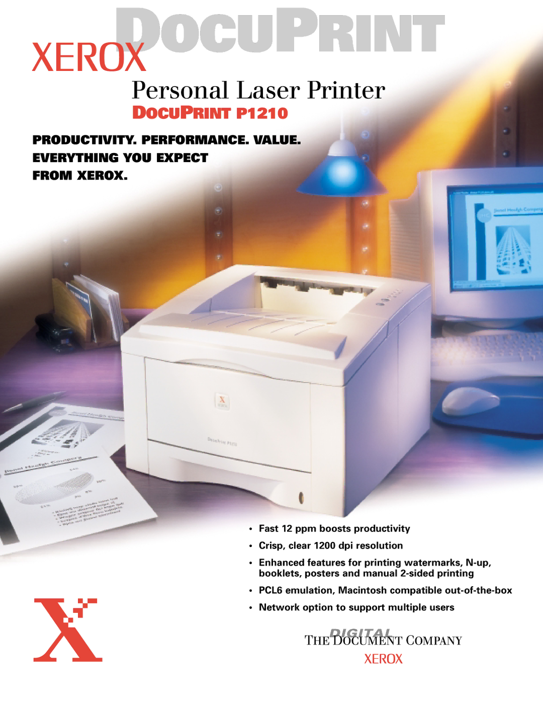 Xerox P1210 manual Docuprint 