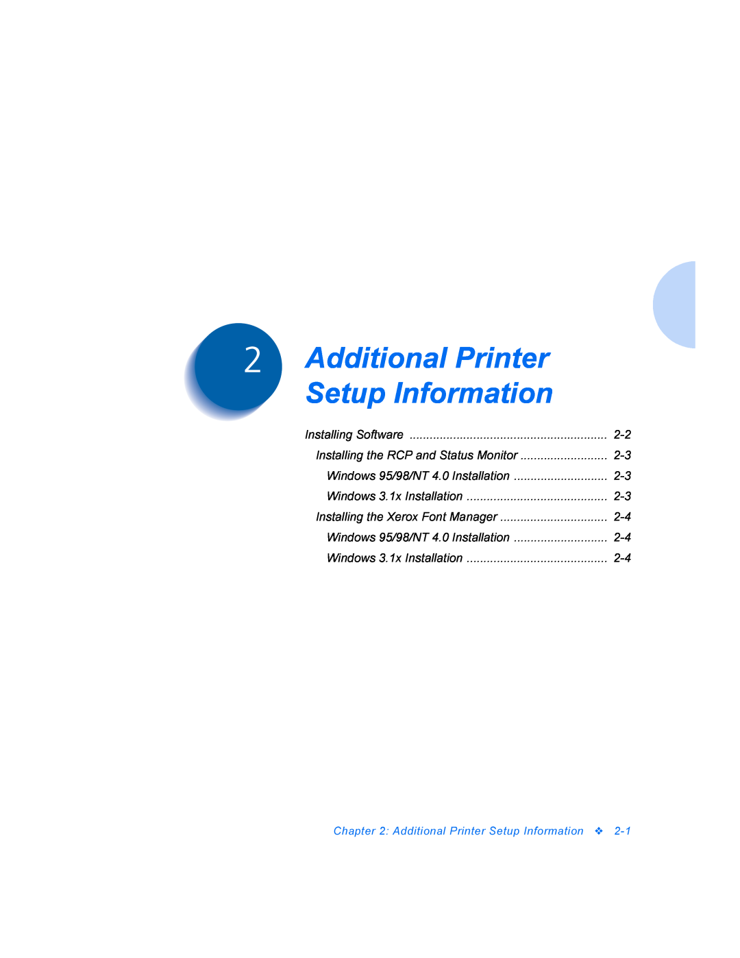 Xerox P8EX manual Additional Printer Setup Information 