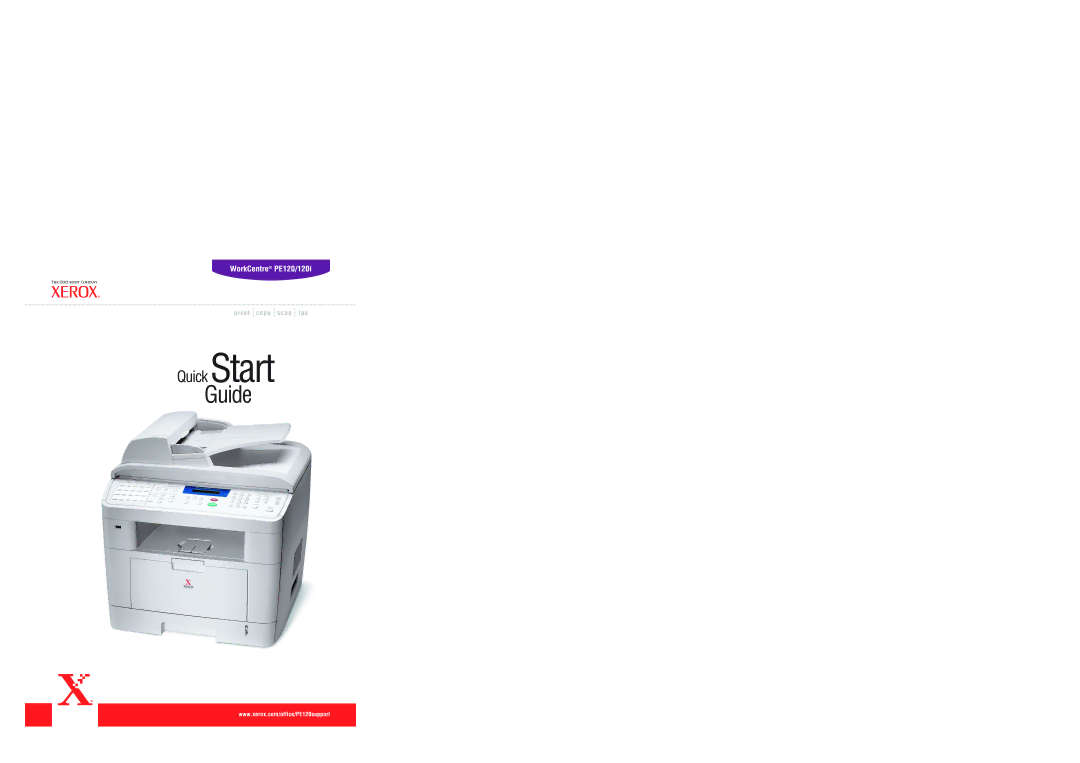 Xerox PE120i quick start Guide 