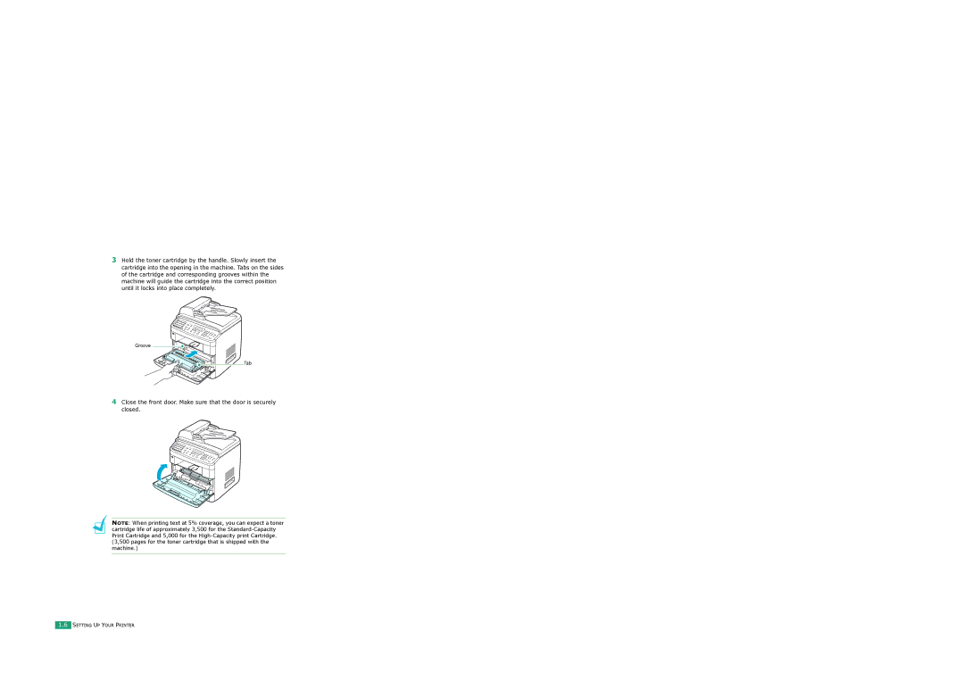 Xerox PE120i quick start Groove Tab 