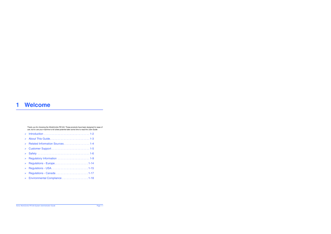 Xerox PE120i manual Welcome 
