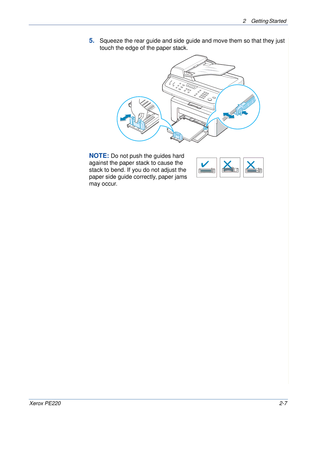 Xerox PE220 manual Getting Started 