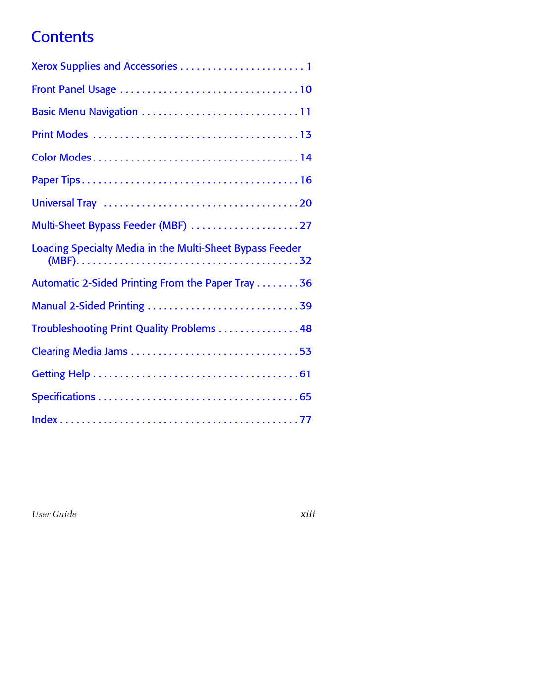 Xerox Phaser 2135 manual Contents 