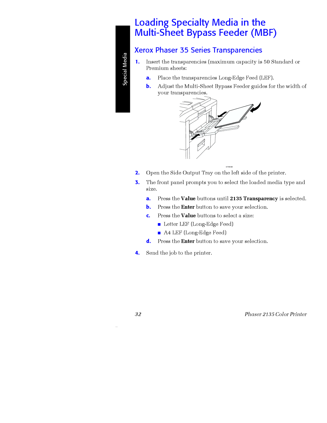 Xerox Phaser 2135 manual Xerox Phaser 35 Series Transparencies 