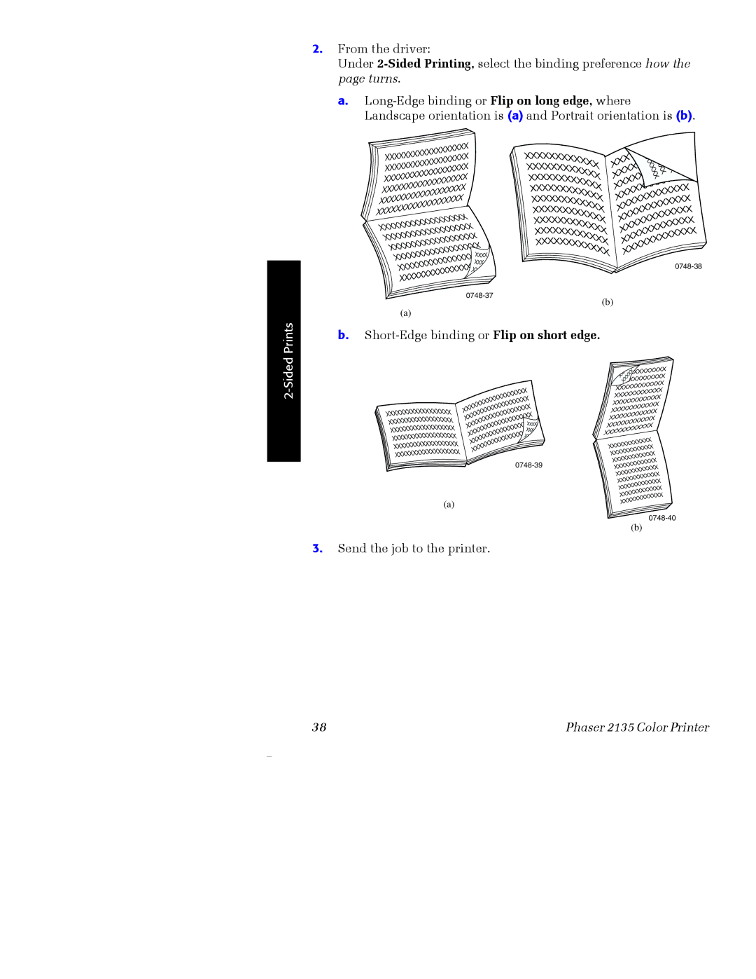 Xerox Phaser 2135 manual Short-Edge binding or Flip on short edge 