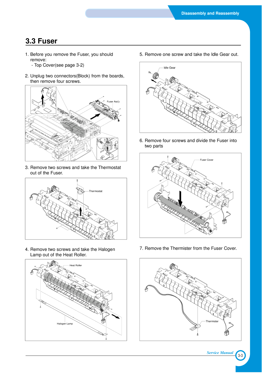 Xerox Phaser 3120 specifications Fuser 