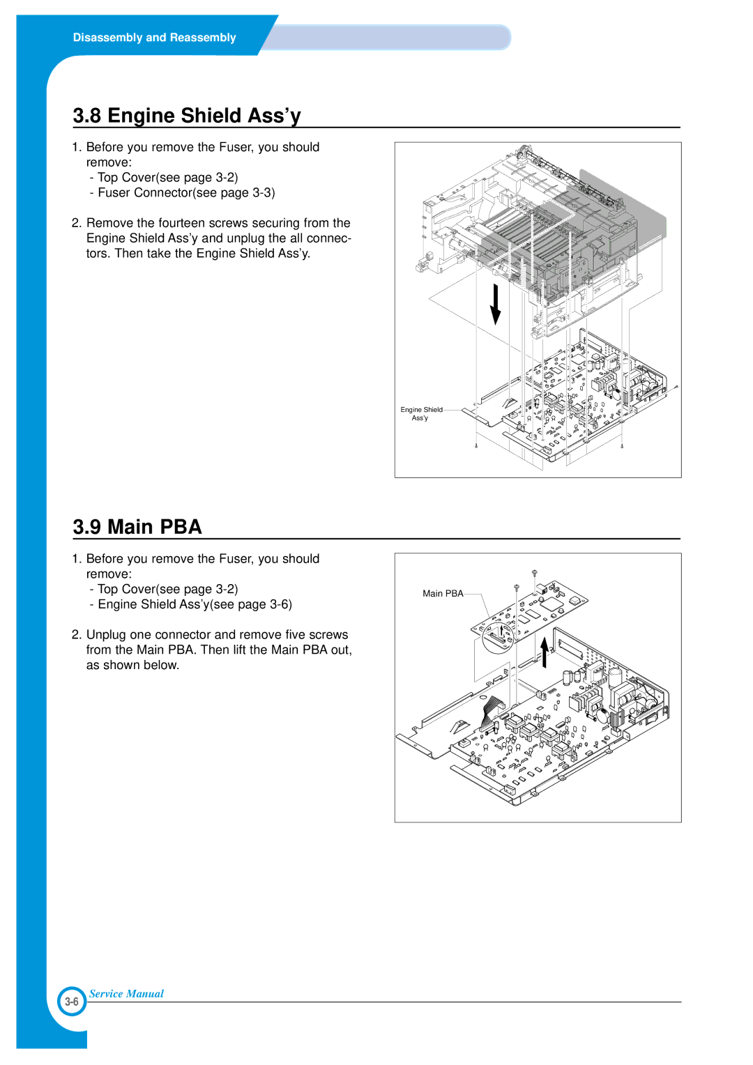 Xerox Phaser 3120 specifications Engine Shield Ass’y, Main PBA 