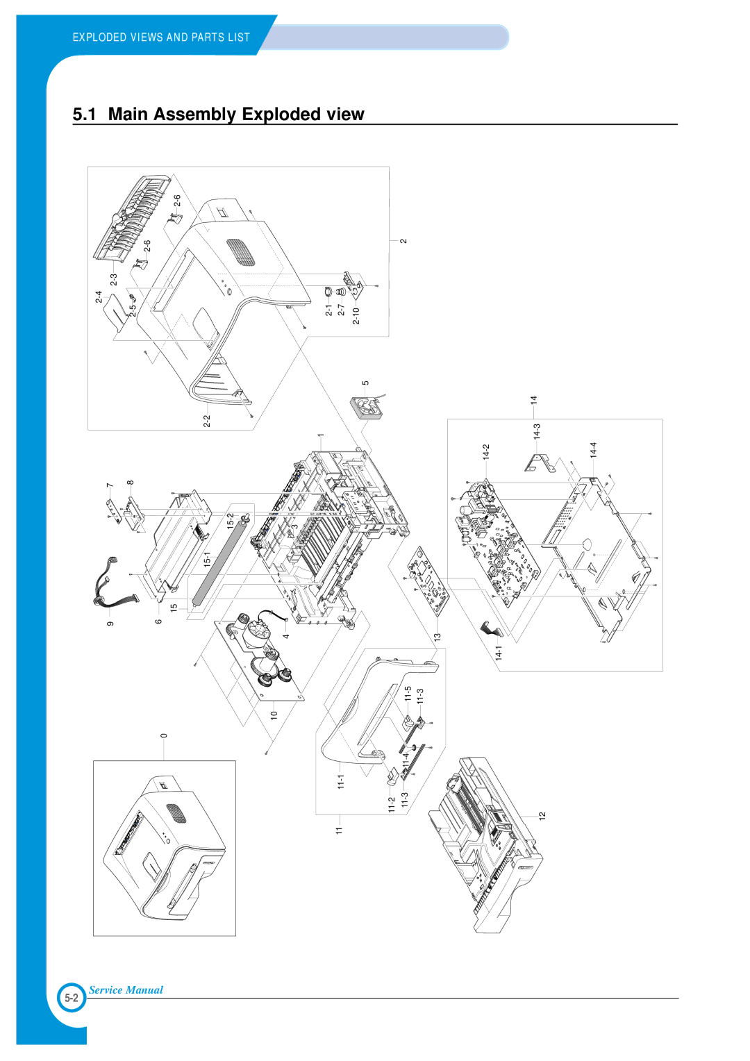 Xerox Phaser 3120 specifications Main, Assembly, Exploded view 