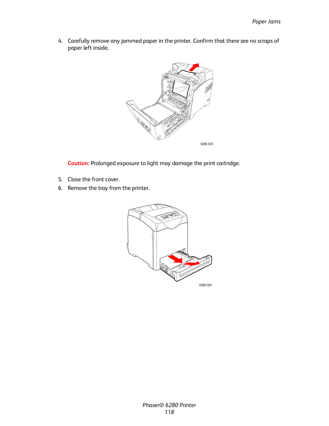 Xerox manual Phaser 6280 Printer 118 