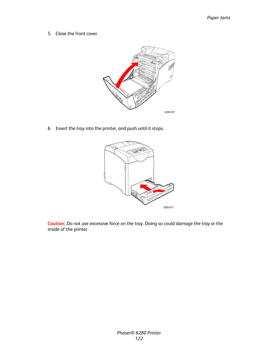 Xerox manual Phaser 6280 Printer 122 