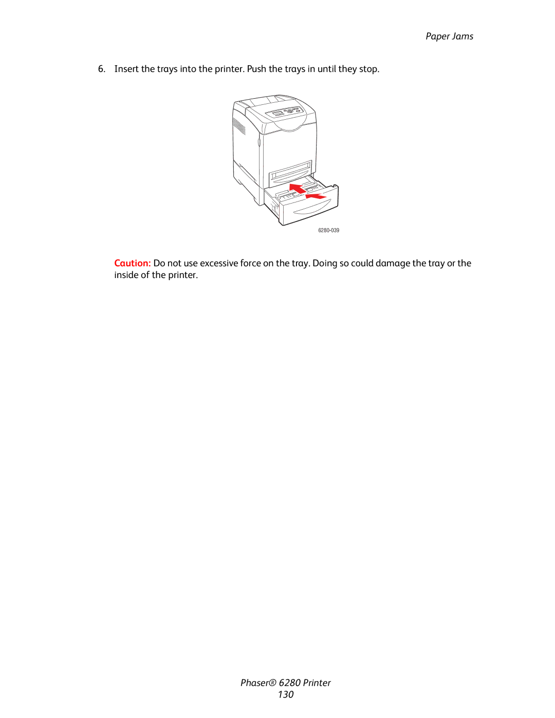 Xerox manual Phaser 6280 Printer 130 