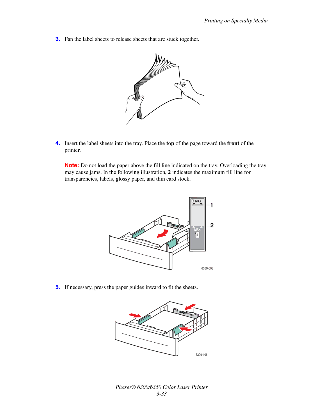 Xerox Phaser 6350, Phaser 6300 manual Max 