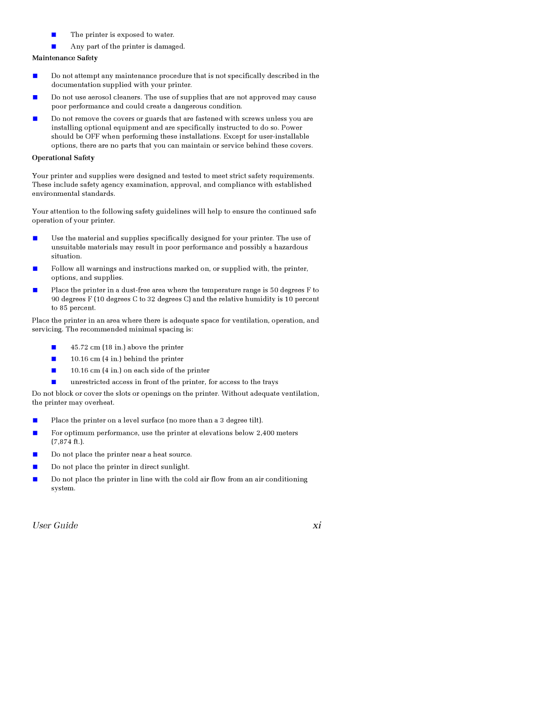 Xerox Phaser 860 manual Maintenance Safety 