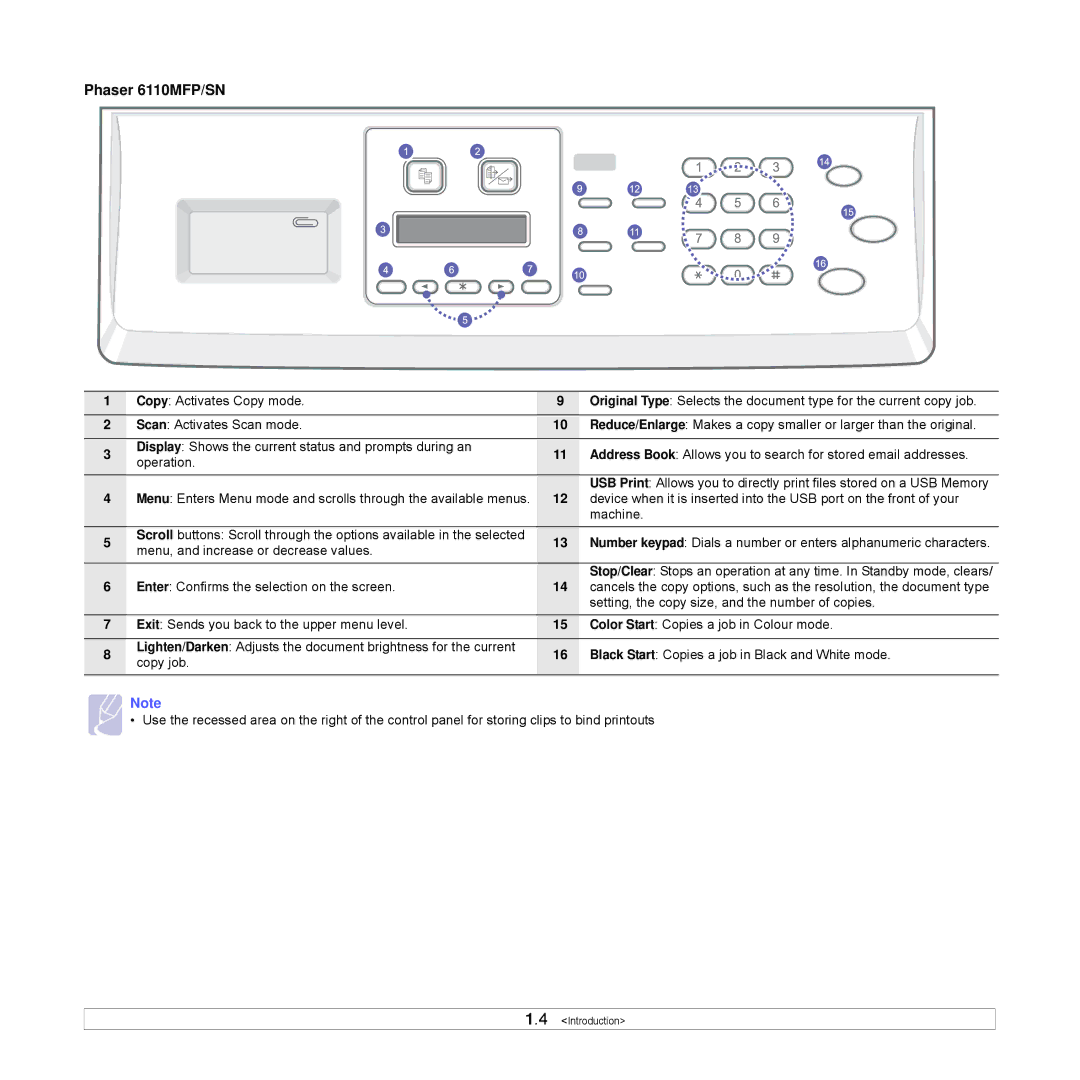 Xerox Printer fwww manual Phaser 6110MFP/SN, Setting, the copy size, and the number of copies 