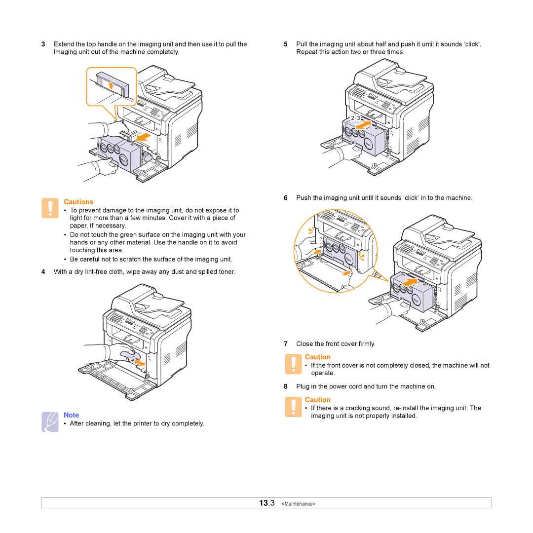 Xerox Printer fwww manual Maintenance 