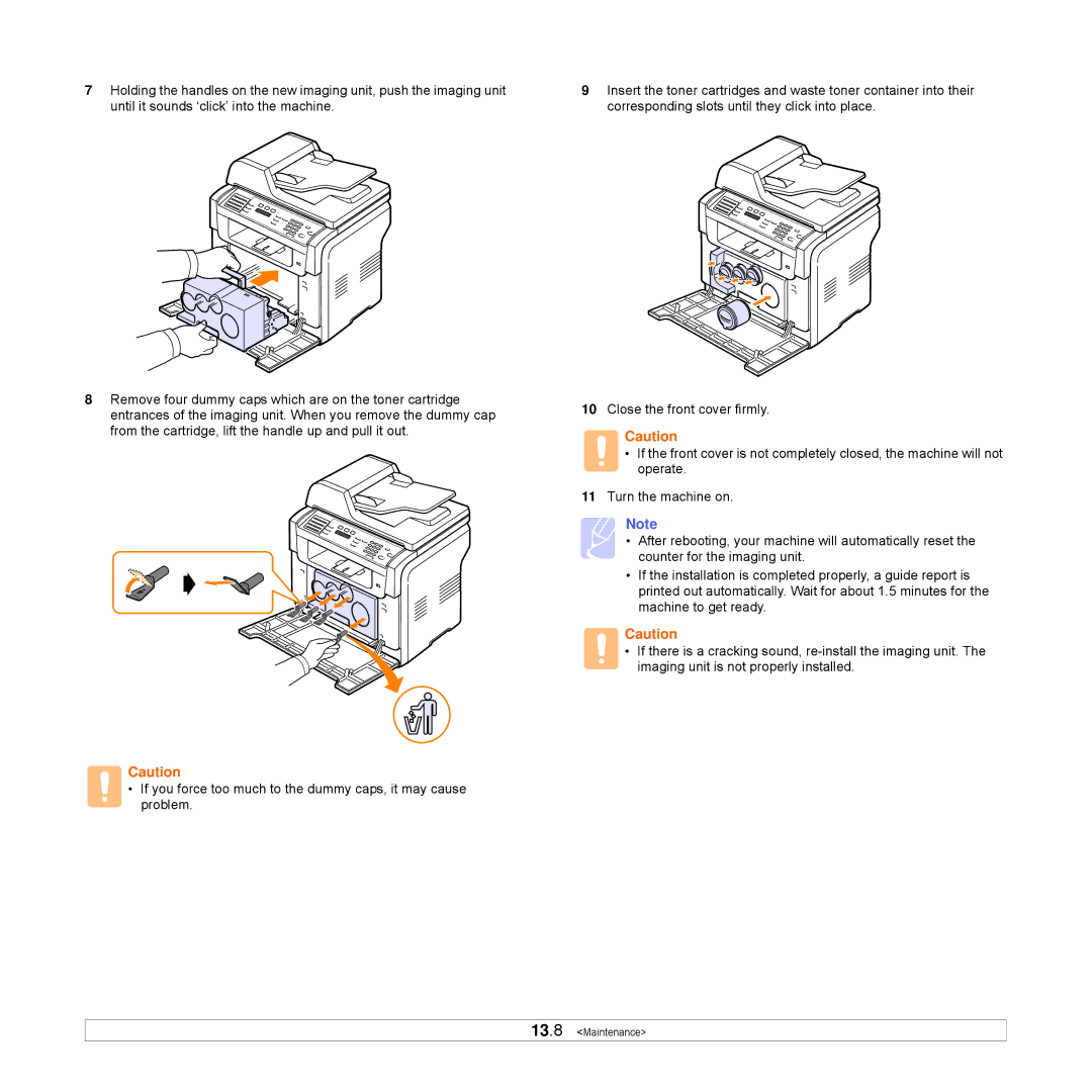 Xerox Printer fwww manual Maintenance 