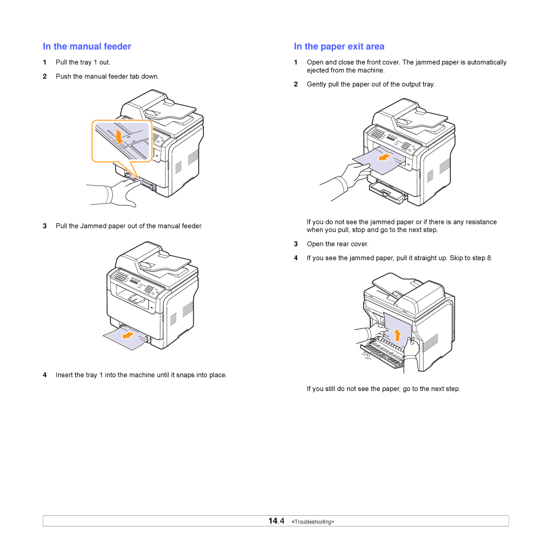 Xerox Printer fwww manual Manual feeder, Paper exit area 