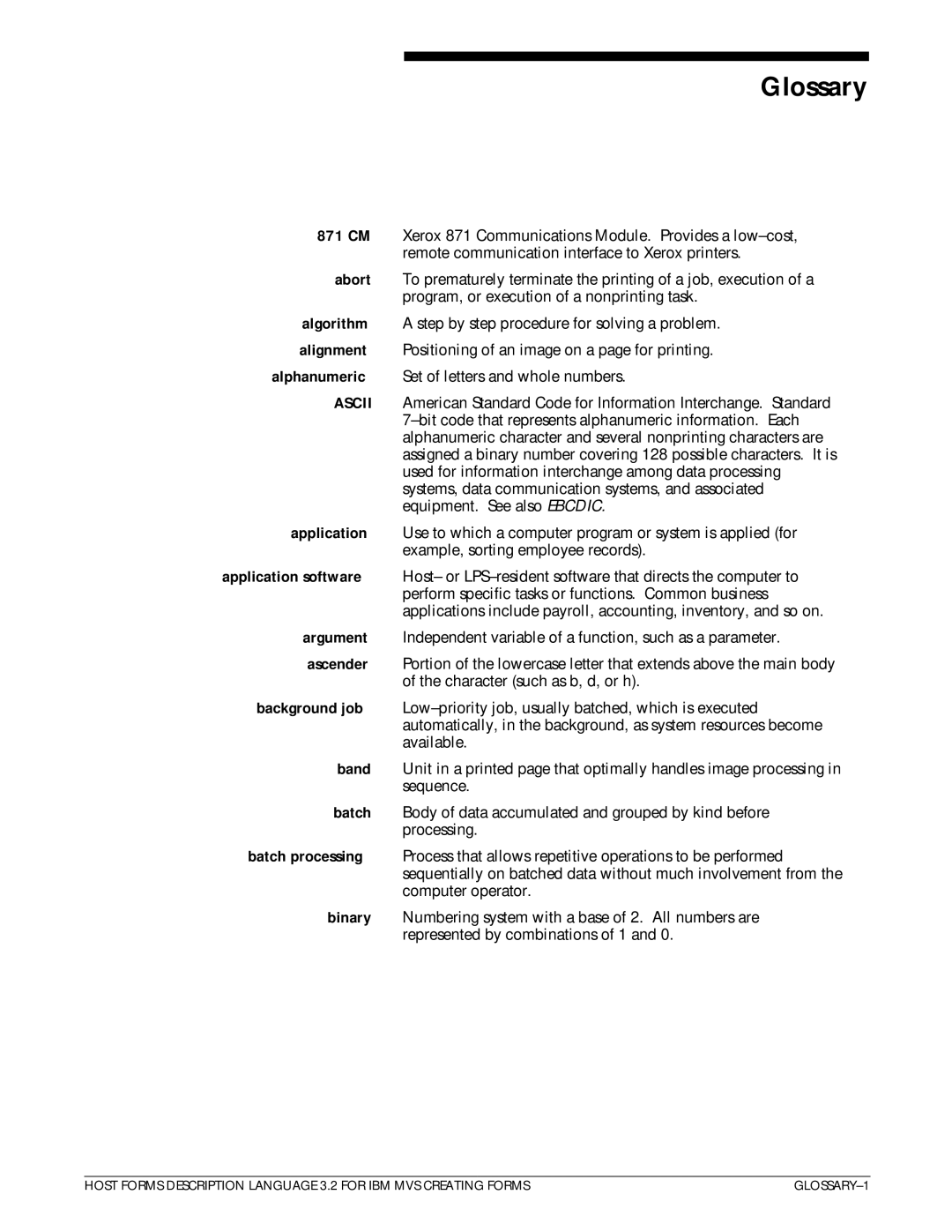 Xerox Printer manual Glossary 