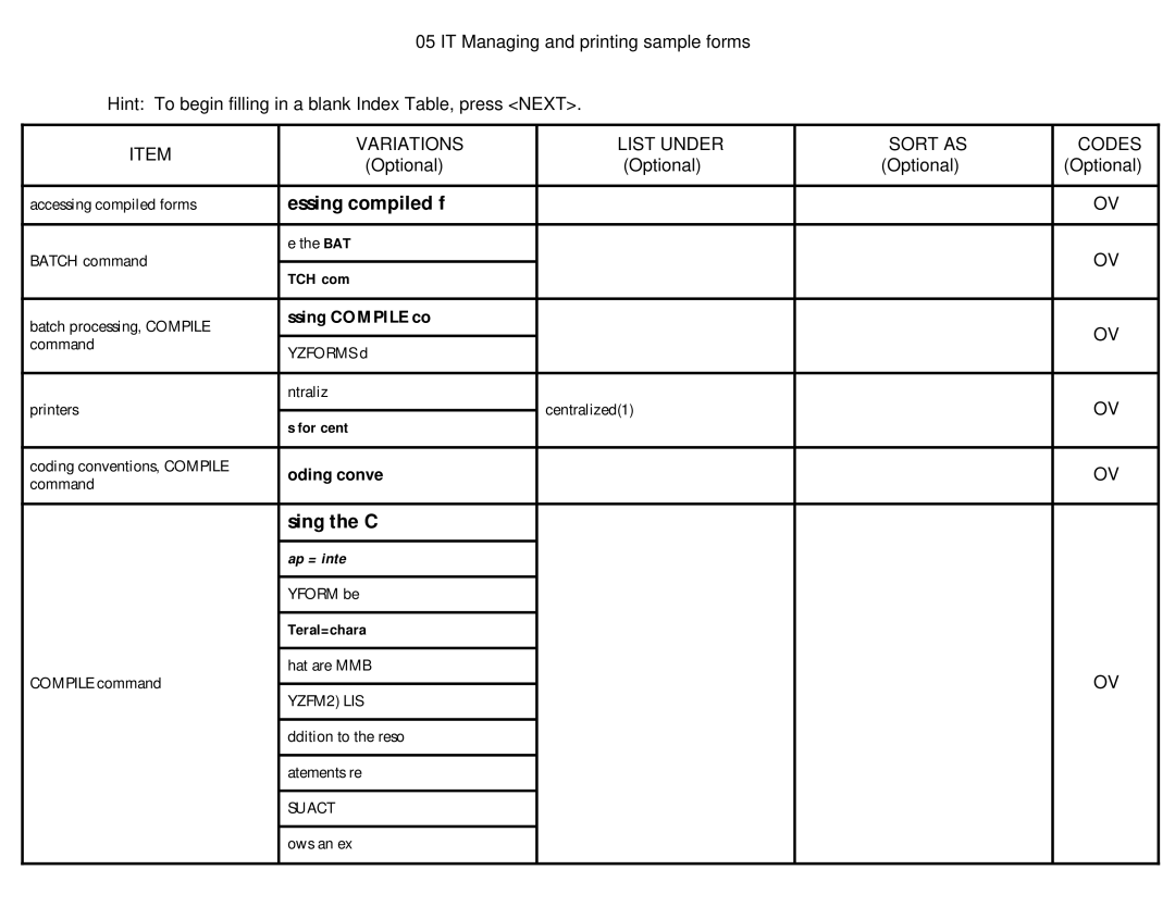 Xerox Printer manual Essing compiled f, Sing the C, Ssing Compile co, Oding conve 