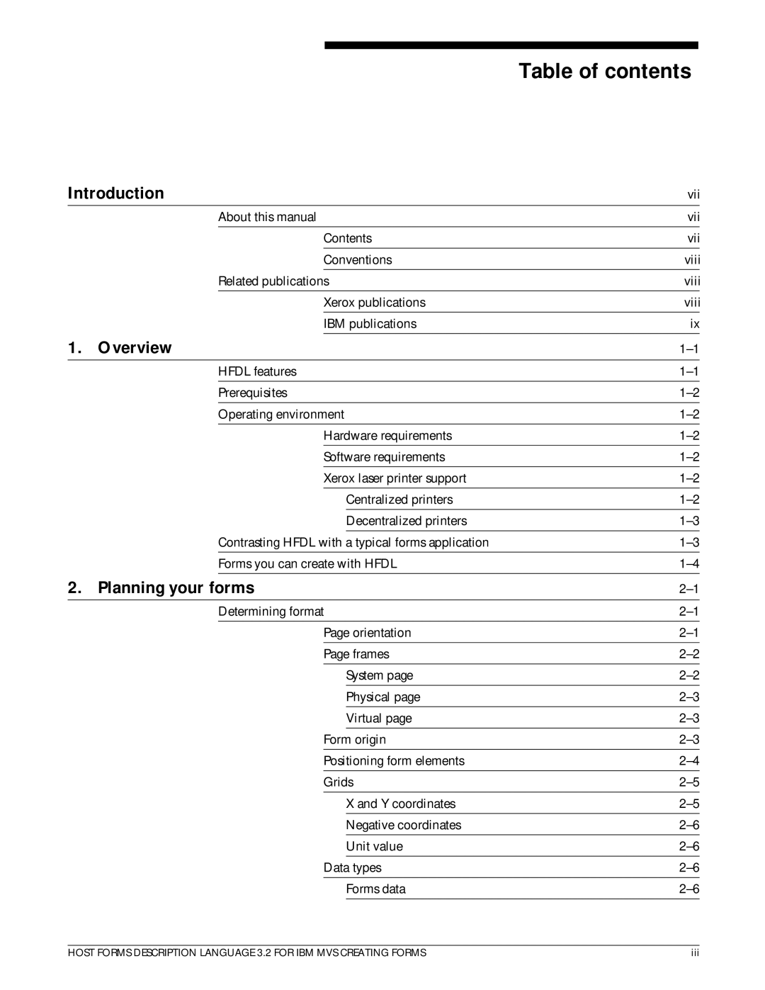 Xerox Printer manual Table of contents 