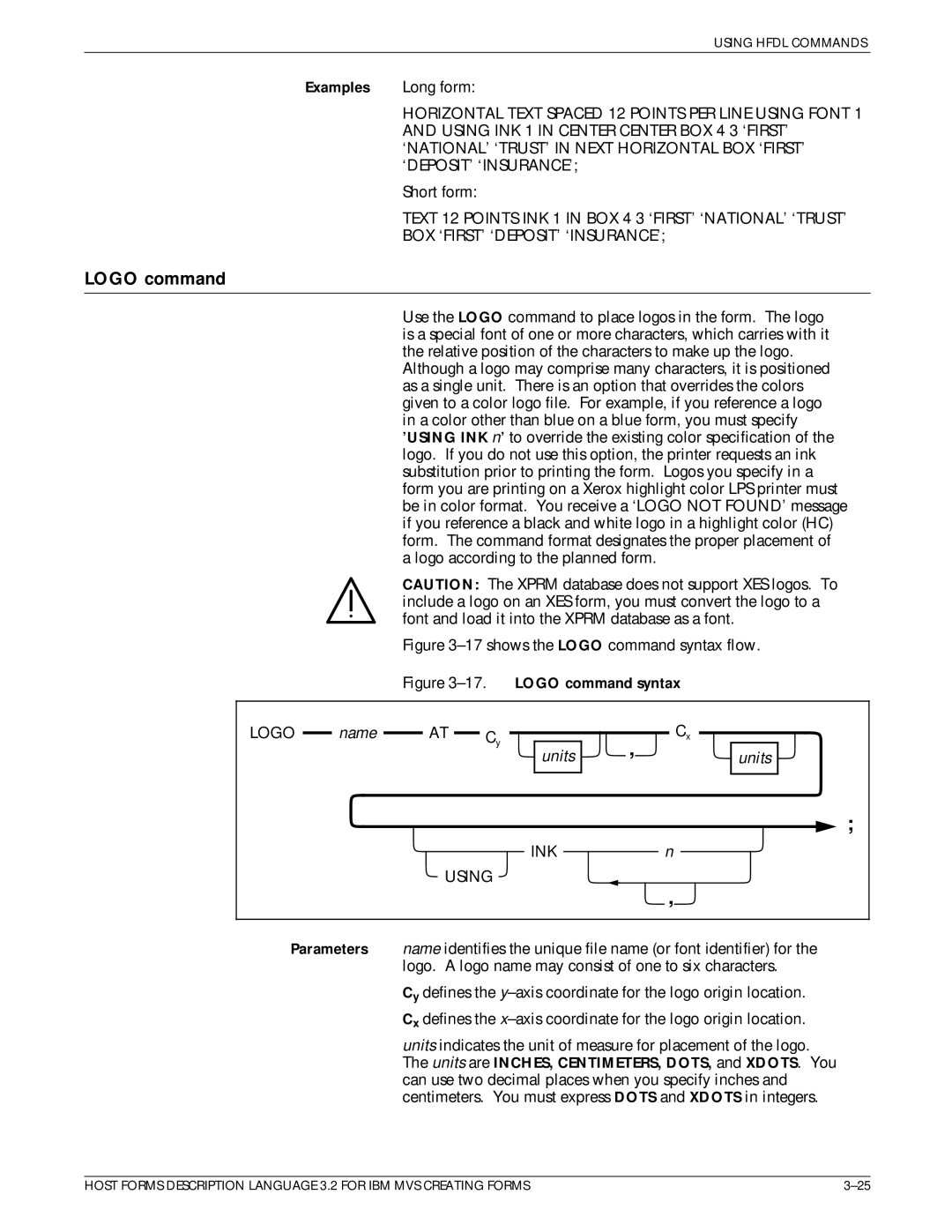 Xerox Printer manual Logo command, INK Using 