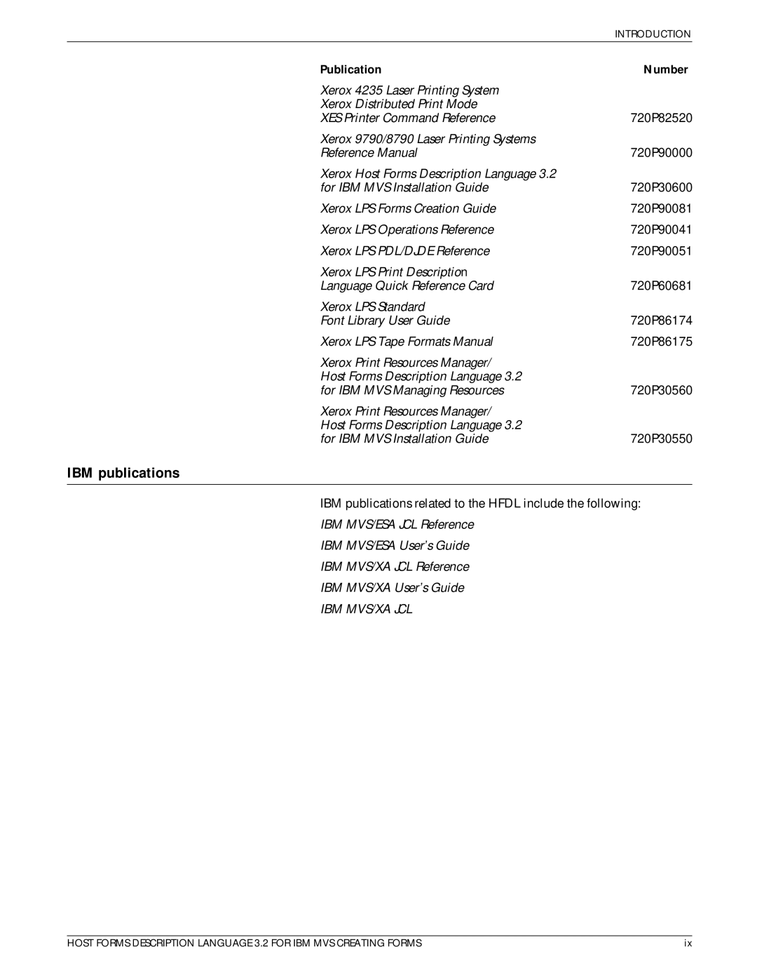 Xerox Printer manual IBM publications, Publication Number 